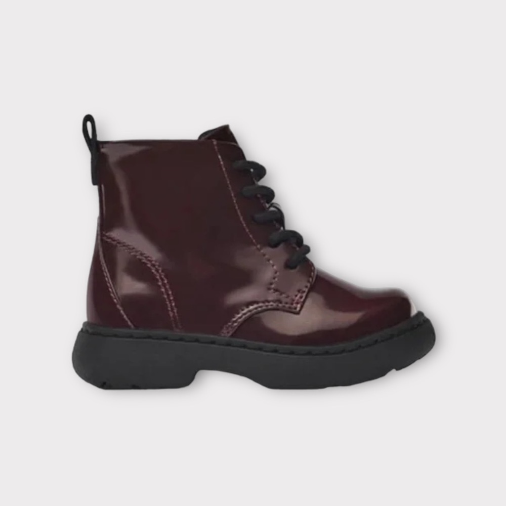 Zara Plum Combat Boots